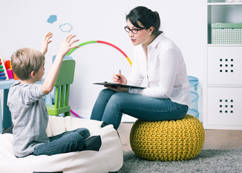 therapist and child